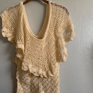 Off the shoulder knit top handmade